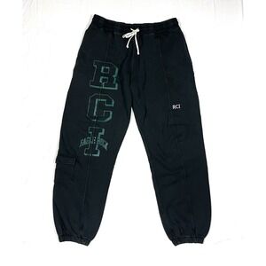 EUC Reese Cooper RCI Eagle Rock Mens L Black Cargo Jogger Sweatpants Made in USA